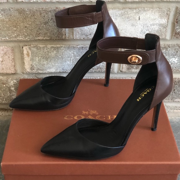 Coach Shoes - Coach Stiletto Heels Black and Brown, Size 8